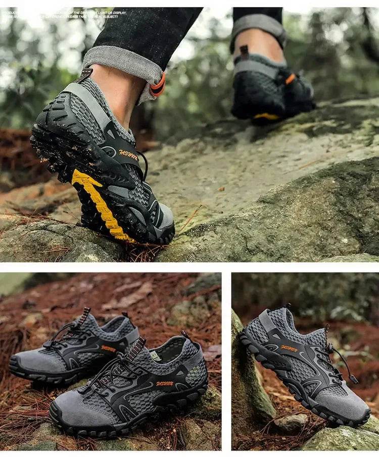 Trail-Grip Breathable Hiking Sneakers - Montero Milan
