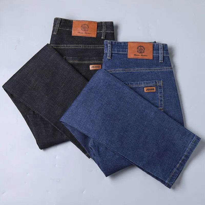 Classic Straight-Leg Stretch Jeans - Montero Milan