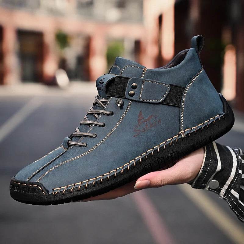 Handmade Split Leather Sneakers - Montero Milan