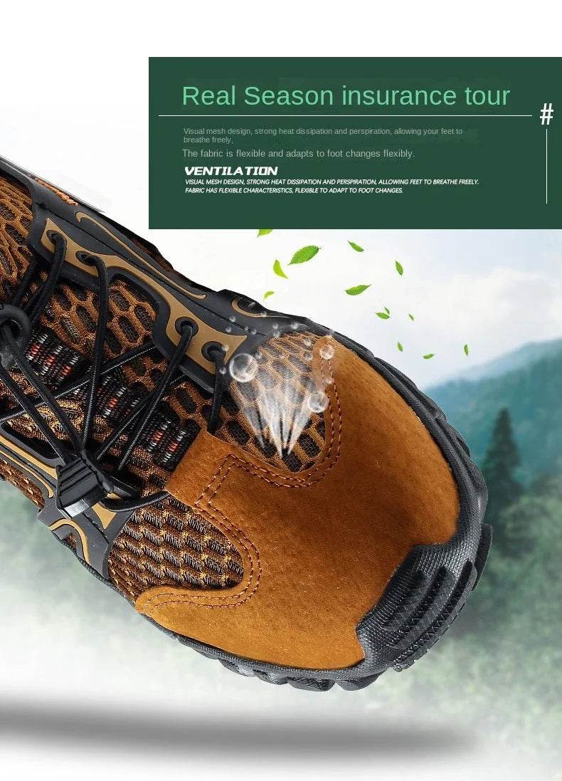 Trail-Grip Breathable Hiking Sneakers - Montero Milan