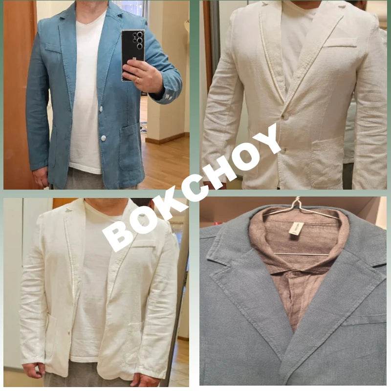 Breevoro™ Men’s Linen Safari Blazer - Montero Milan
