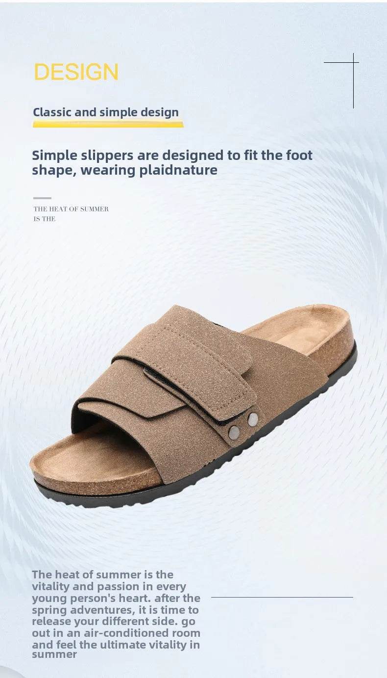 Suede Strap Slide Sandals - Montero Milan