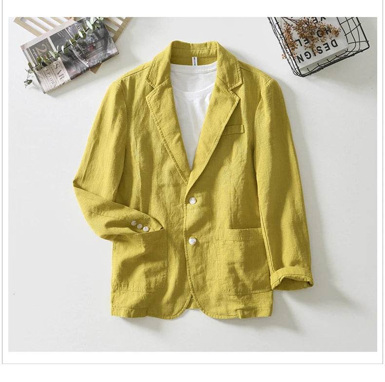Breevoro™ Men’s Linen Safari Blazer - Montero Milan