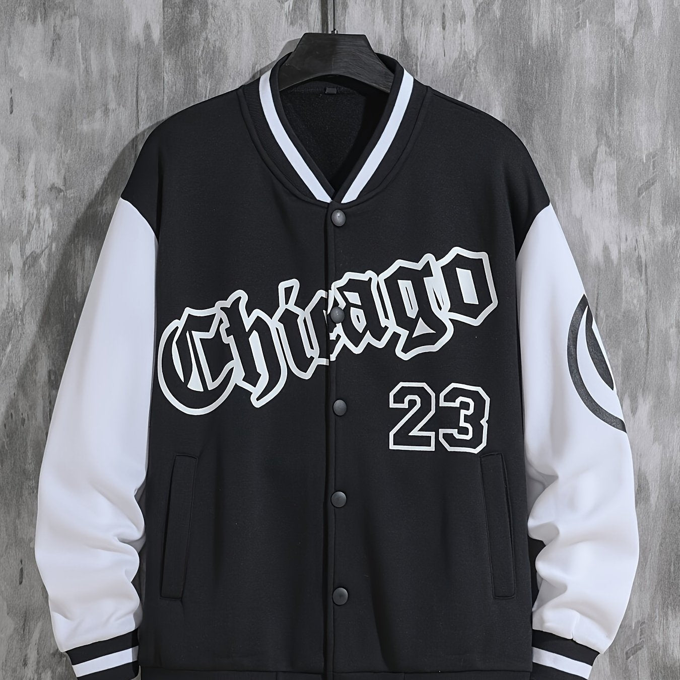 Spring And Autumn Street Men's Fashion Trend Loose Casual Baseball Uniform Jacket, Suitable For Outdoor And Dating
