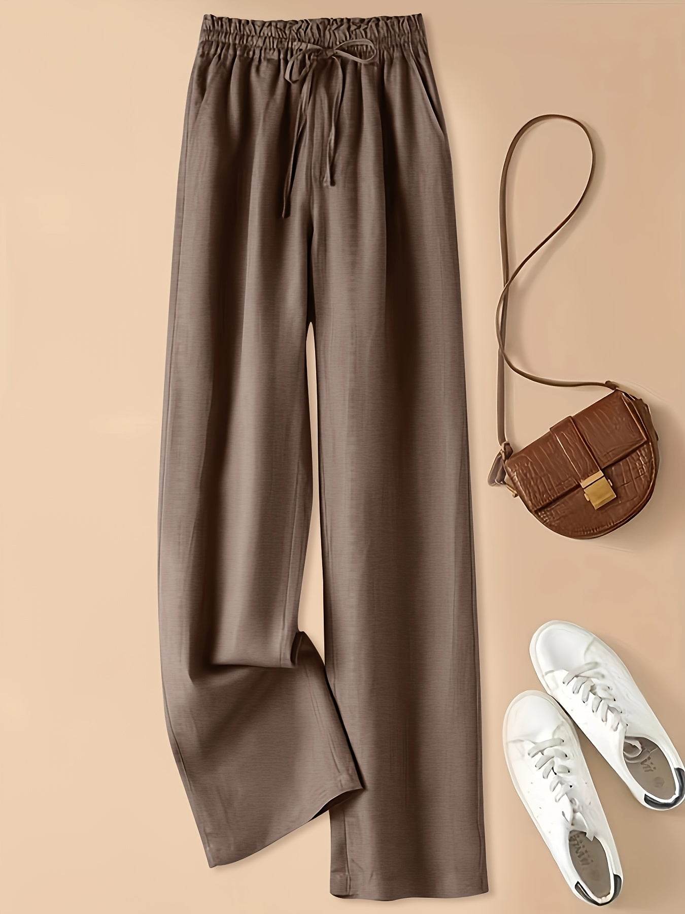 Retro High-Waist Wide-Leg Pants - Montero Milan