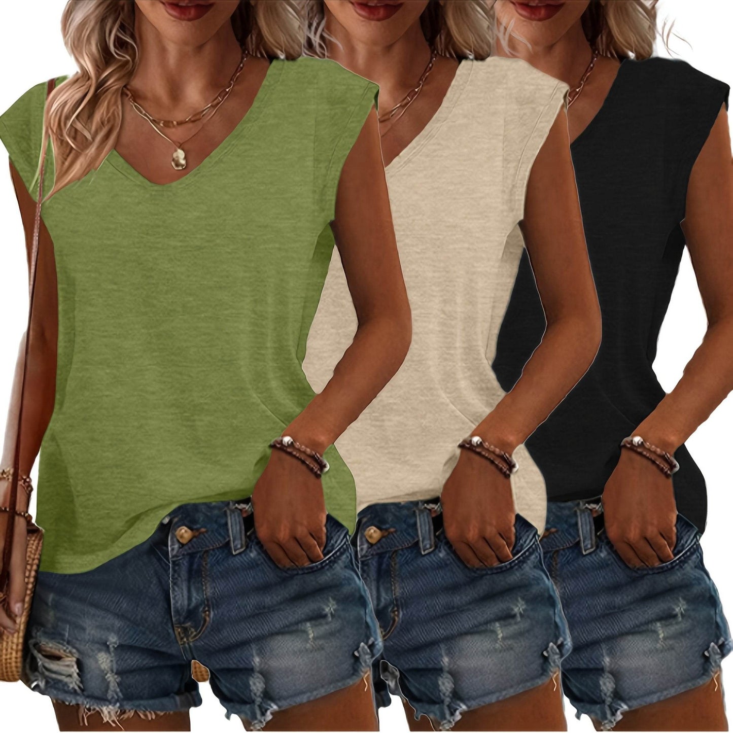Classic V-Neck Tee (3-Pack Set) - Montero Milan