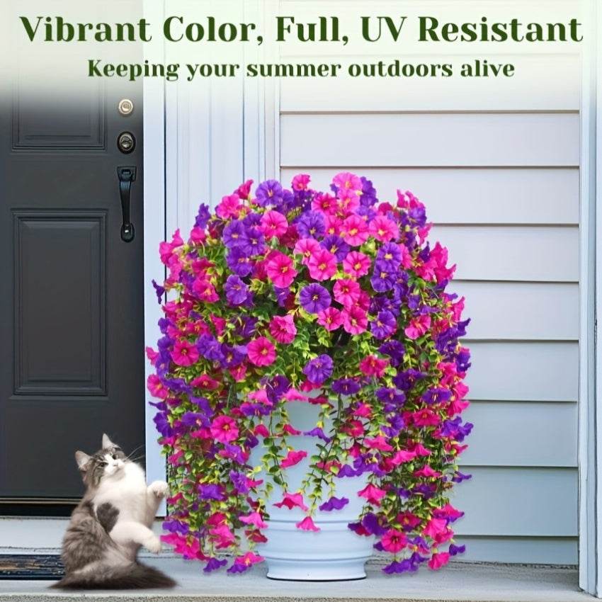 UV-Resistant Hanging Morning Glory Flowers (2-Pack) - Montero Milan