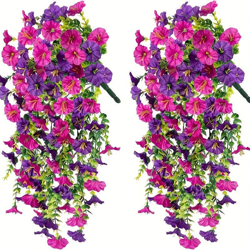 UV-Resistant Hanging Morning Glory Flowers (2-Pack) - Montero Milan