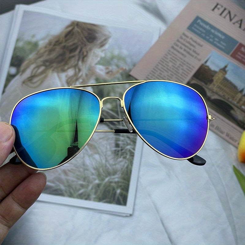 Unisex Retro Mirrored Aviator Sunglasses - Montero Milan