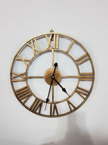 Classic Roman Numeral Metal Wall Clock - Montero Milan
