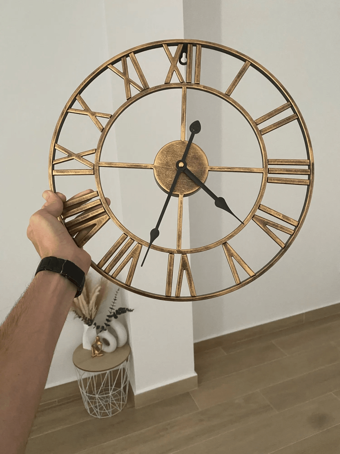 Classic Roman Numeral Metal Wall Clock - Montero Milan