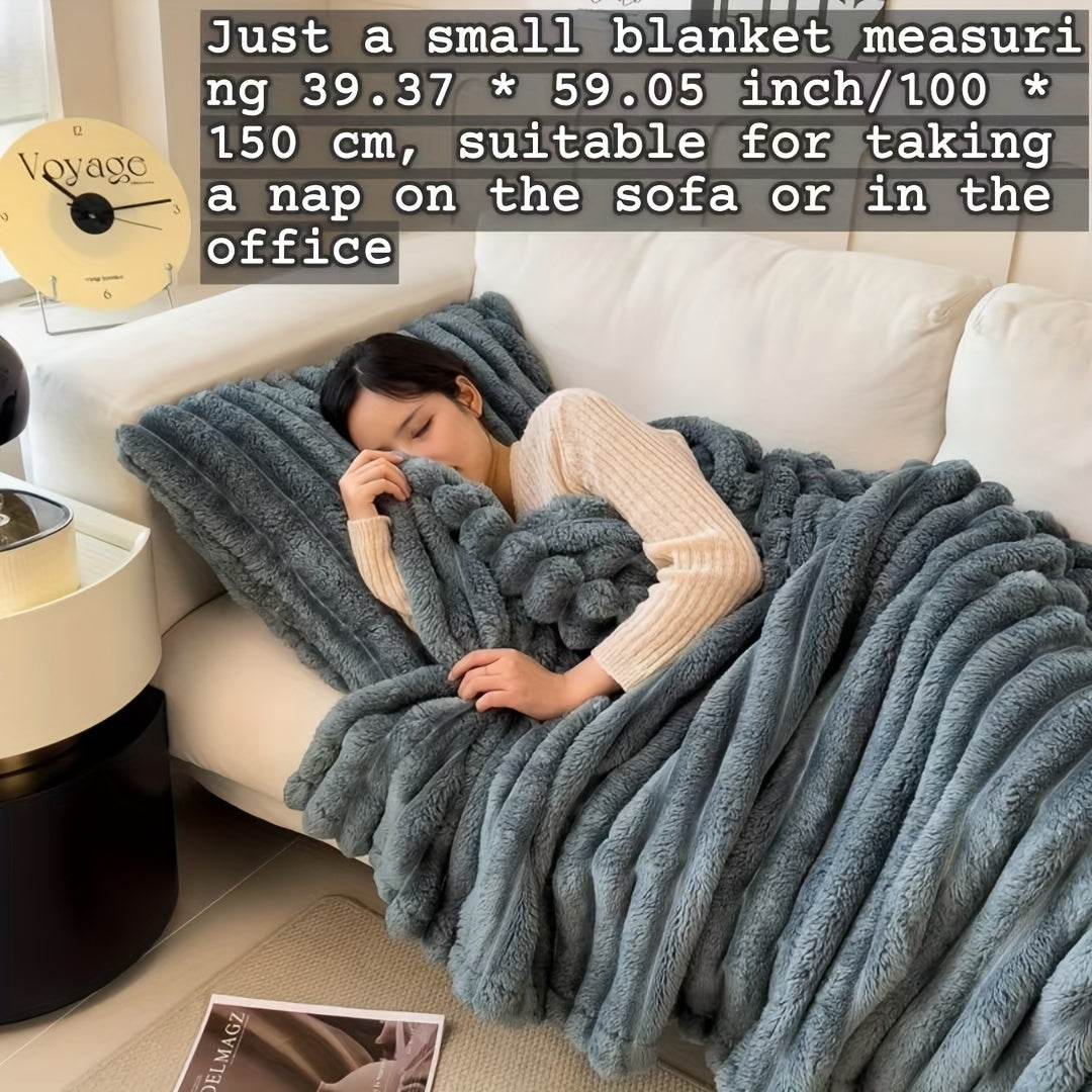 Luxe Faux Rabbit Fur Throw Blanket - Montero Milan