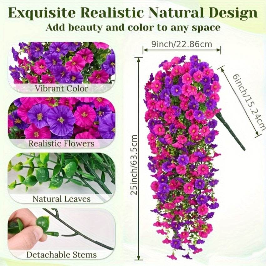 UV-Resistant Hanging Morning Glory Flowers (2-Pack) - Montero Milan