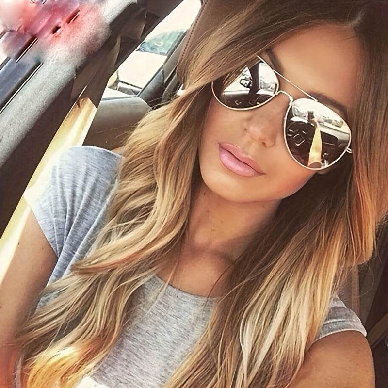 Unisex Retro Mirrored Aviator Sunglasses - Montero Milan