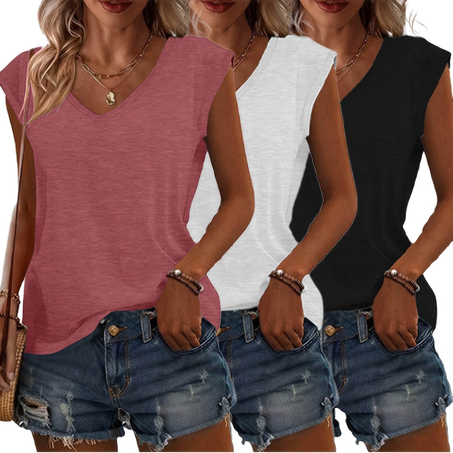 Classic V-Neck Tee (3-Pack Set) - Montero Milan