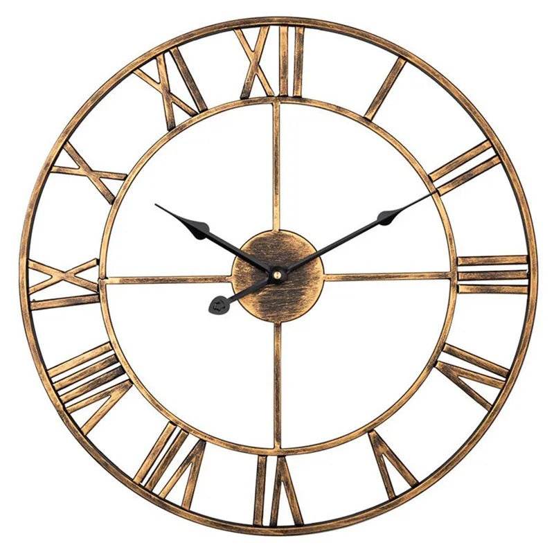 Classic Roman Numeral Metal Wall Clock - Montero Milan