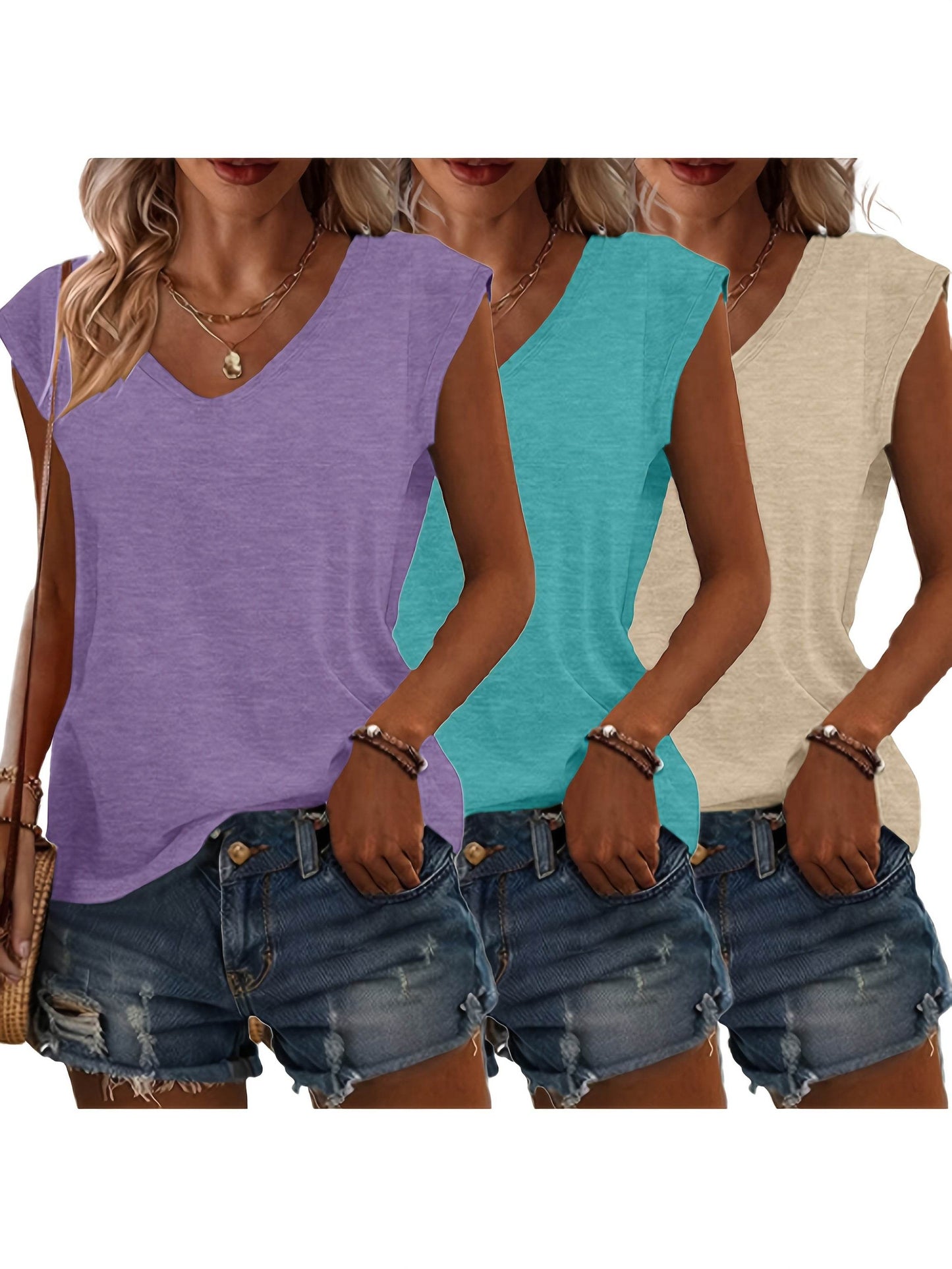 Classic V-Neck Tee (3-Pack Set) - Montero Milan