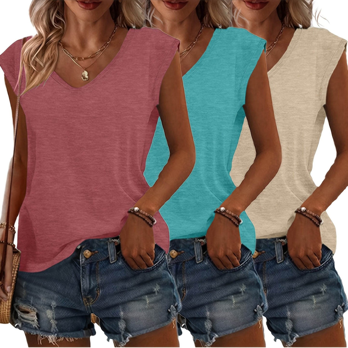 Classic V-Neck Tee (3-Pack Set) - Montero Milan