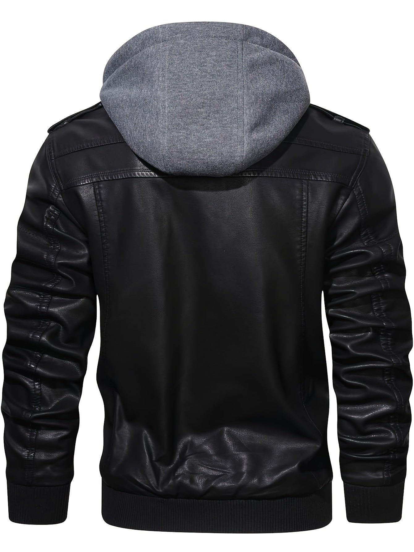 Men’s Hooded Leather Jacket