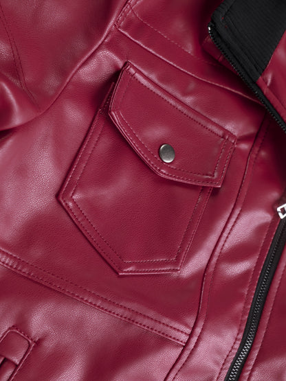 Men’s Hooded Leather Jacket