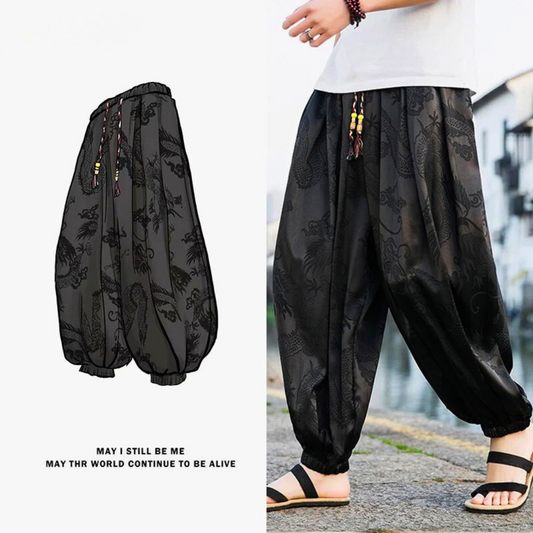 Samurai Style Wide-Leg Trousers