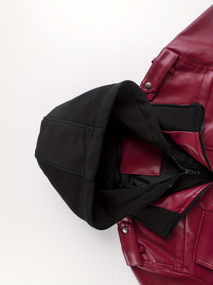 Men’s Hooded Leather Jacket