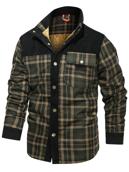 Fleece-Lined Plaid Jacket