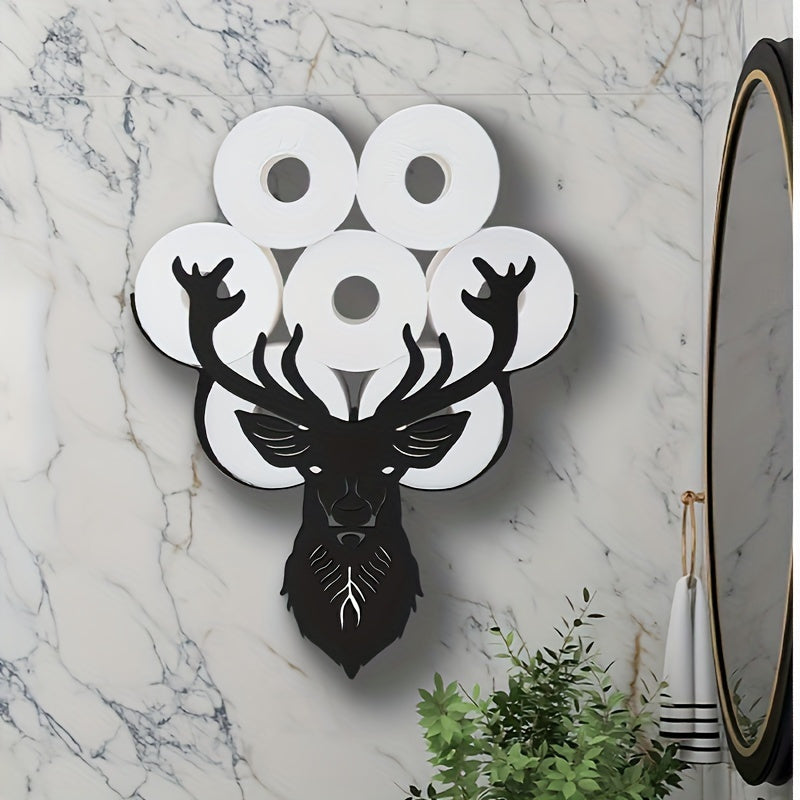 Deer Head Toilet Paper Holder Rack