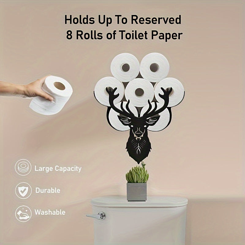 Deer Head Toilet Paper Holder Rack