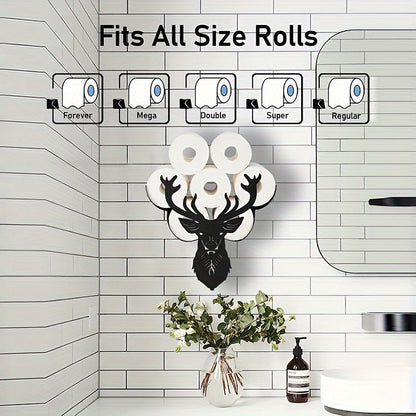 Deer Head Toilet Paper Holder Rack