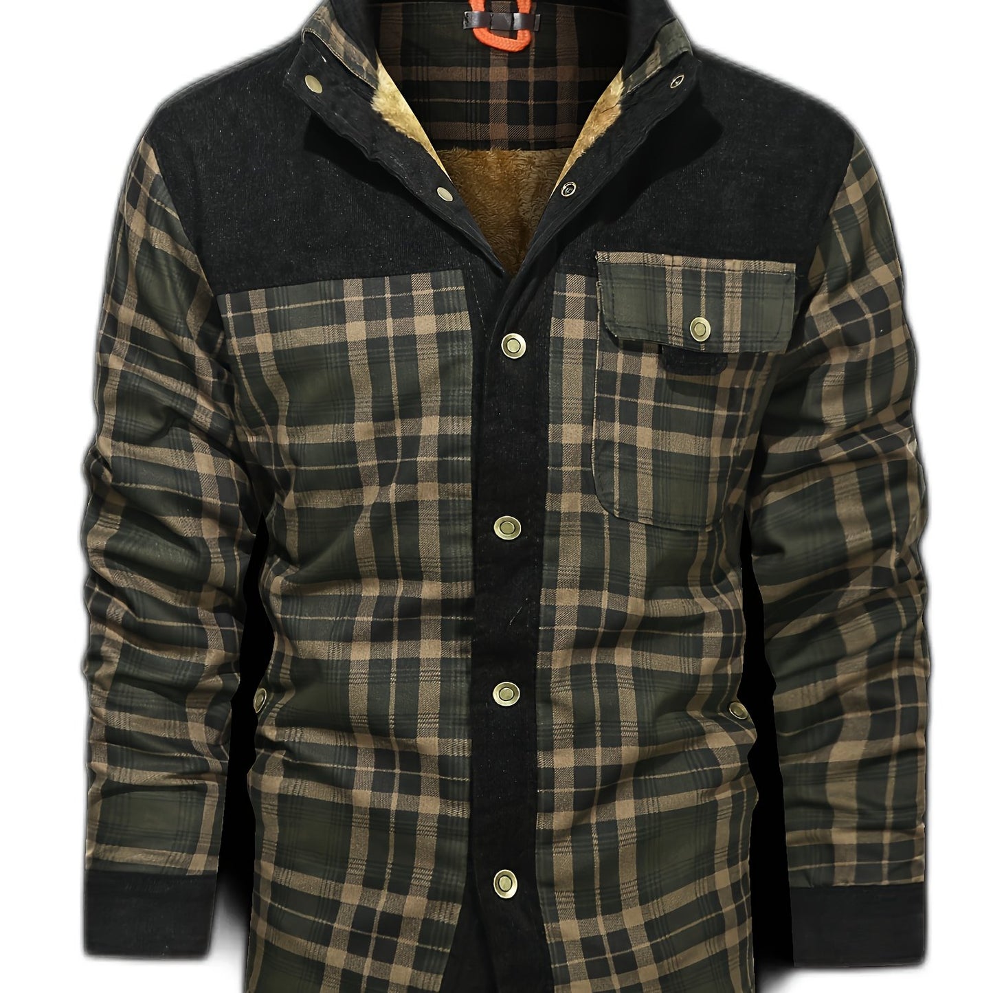 Fleece-Lined Plaid Jacket