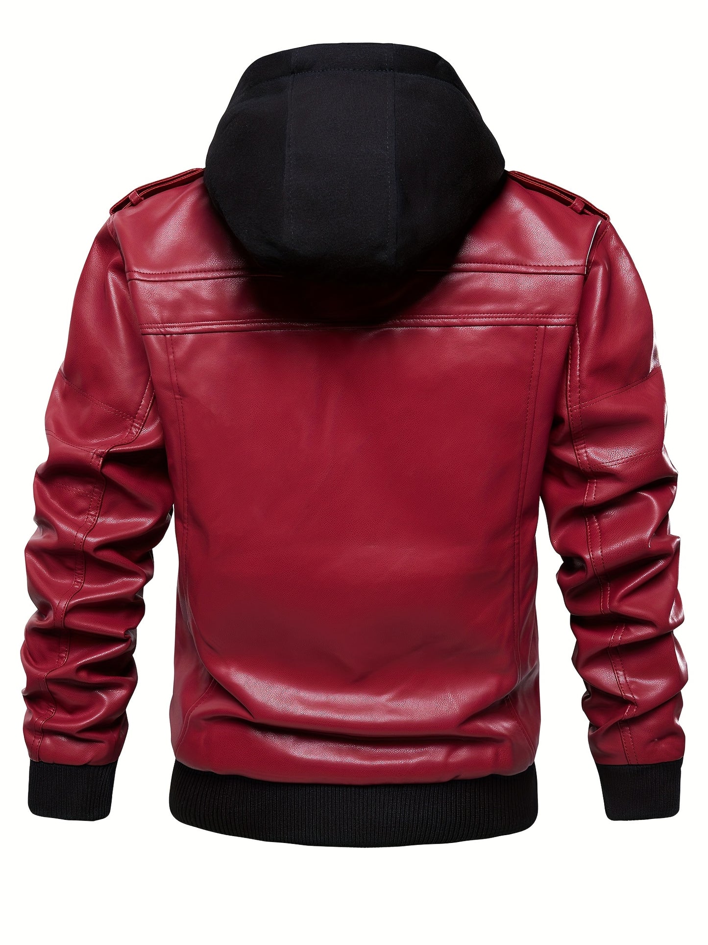 Men’s Hooded Leather Jacket