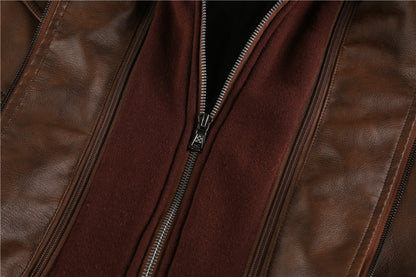 Men’s Hooded Leather Jacket