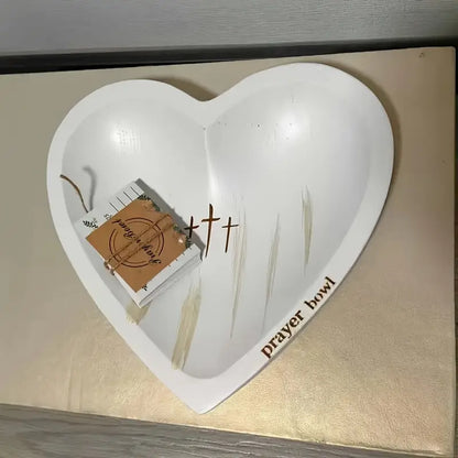 Heart-Shaped Wooden Prayer Bowl