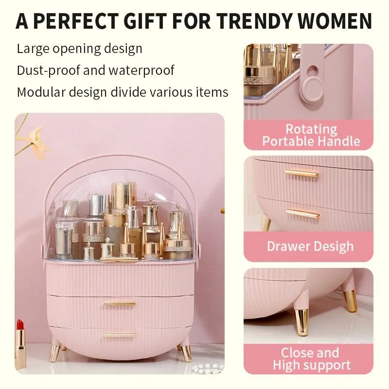 Portable Clear Dome Vanity Organizer