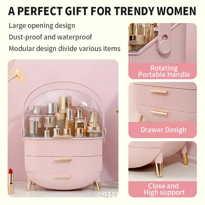 Portable Clear Dome Vanity Organizer
