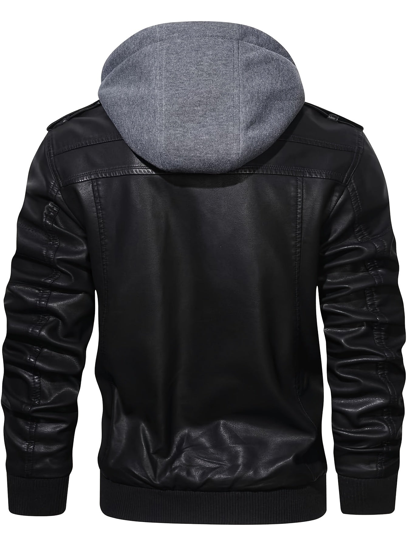 Men’s Hooded Leather Jacket