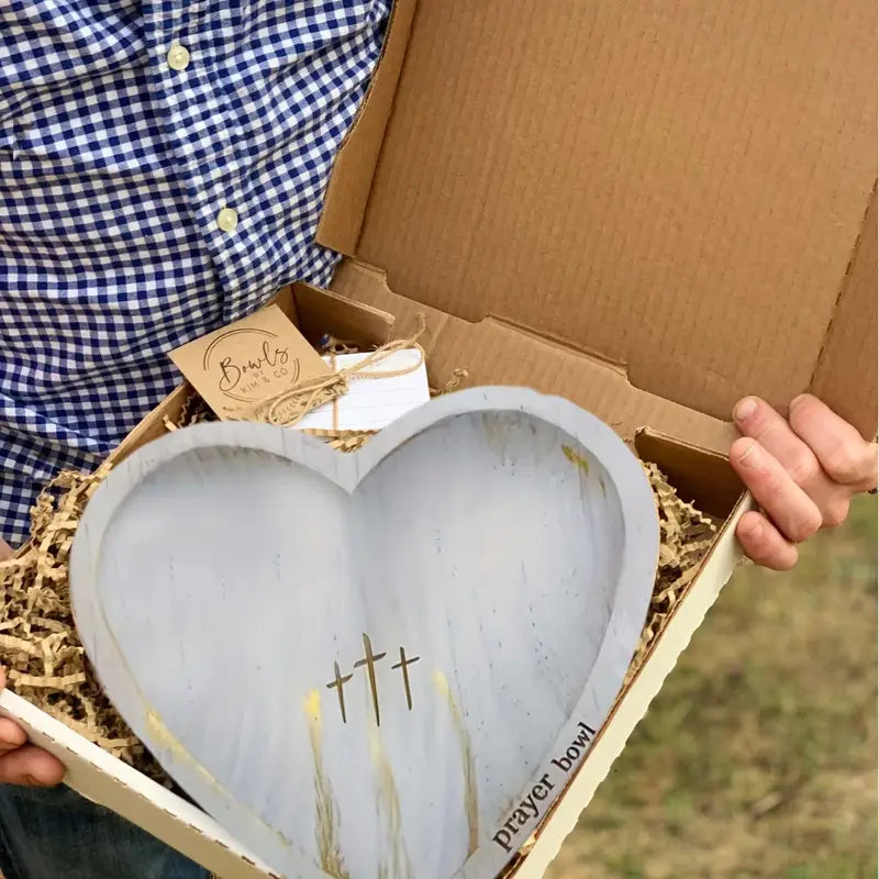 Heart-Shaped Wooden Prayer Bowl