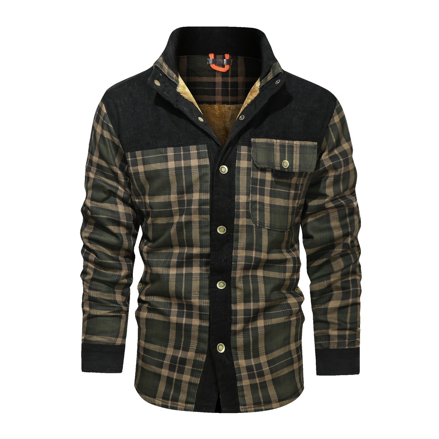 Fleece-Lined Plaid Jacket