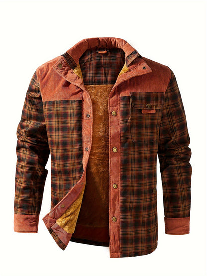 Fleece-Lined Plaid Jacket