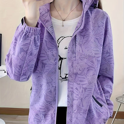 Floral Waterproof Windbreaker