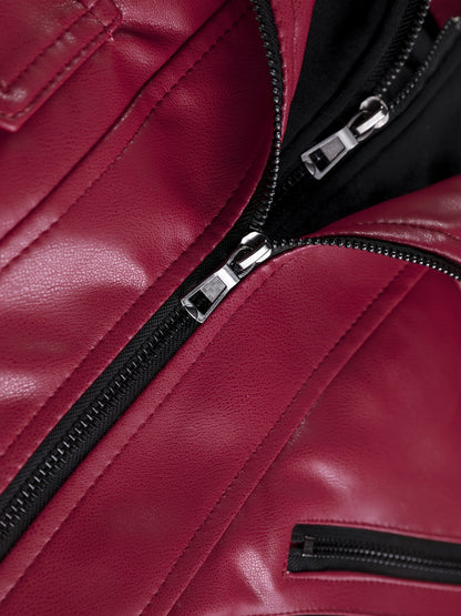 Men’s Hooded Leather Jacket