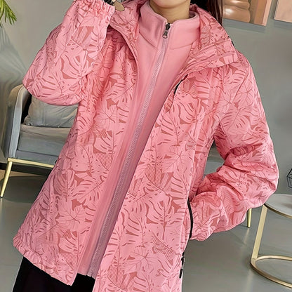 Floral Waterproof Windbreaker