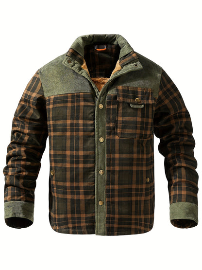 Fleece-Lined Plaid Jacket