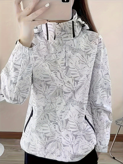 Floral Waterproof Windbreaker