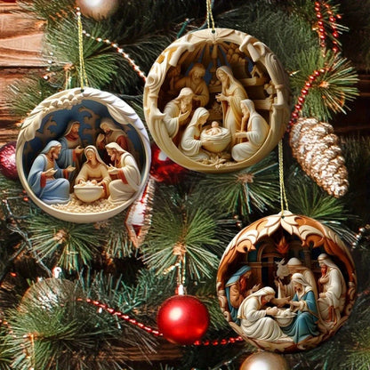 Classic Christmas Nativity Ornaments (1 / 6 / 12 PCs)