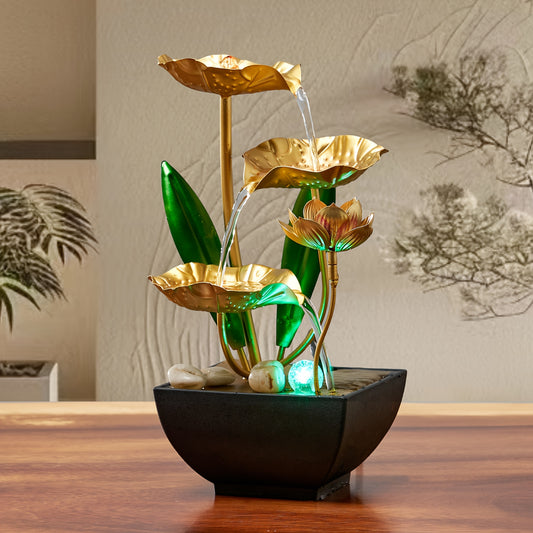 Gold Lotus Indoor Fountain Humidifier