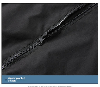 Elastic hem and lightweight fabric texture of windbreaker reflective sports jacket