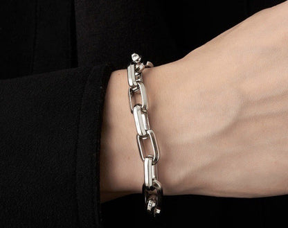 Titanium Steel Chain-Link Bracelet