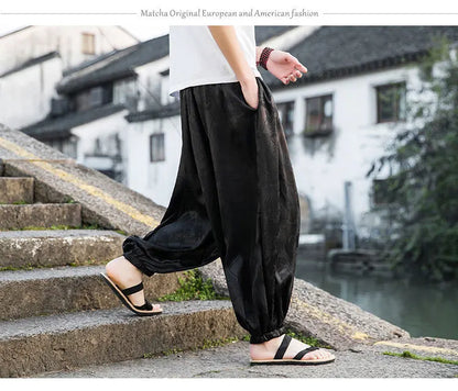 Samurai Style Wide-Leg Trousers